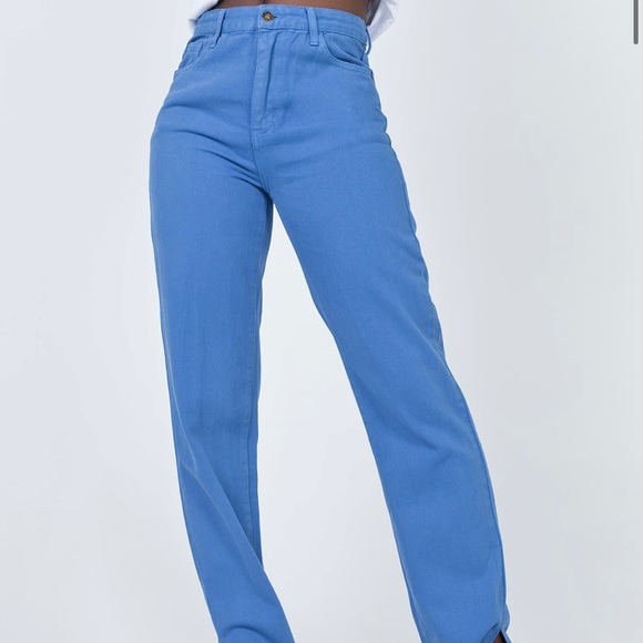 Princess Polly Alabama Jeans in Blue Denim - Picture 2 of 4